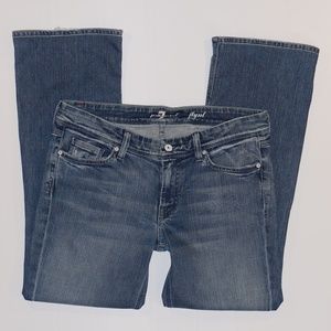 7 For All Mankind Women's Boot Cut Jeans - Dark Blue